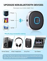 Mohard Car Bluetooth AUX Adapter 5.3 Receiver 3.5mm Hi Fi Dual Pairing view 3