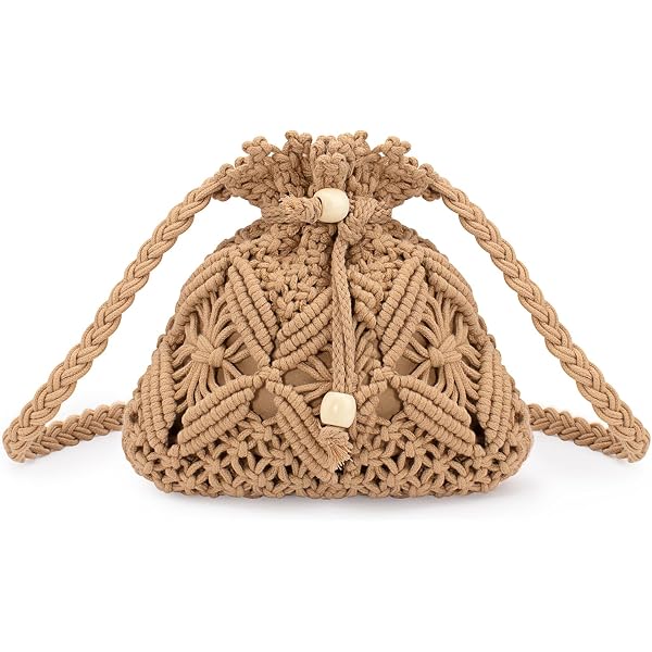Women Mini Cotton Crochet Crossbody Bag Summer Beach  display picture 2