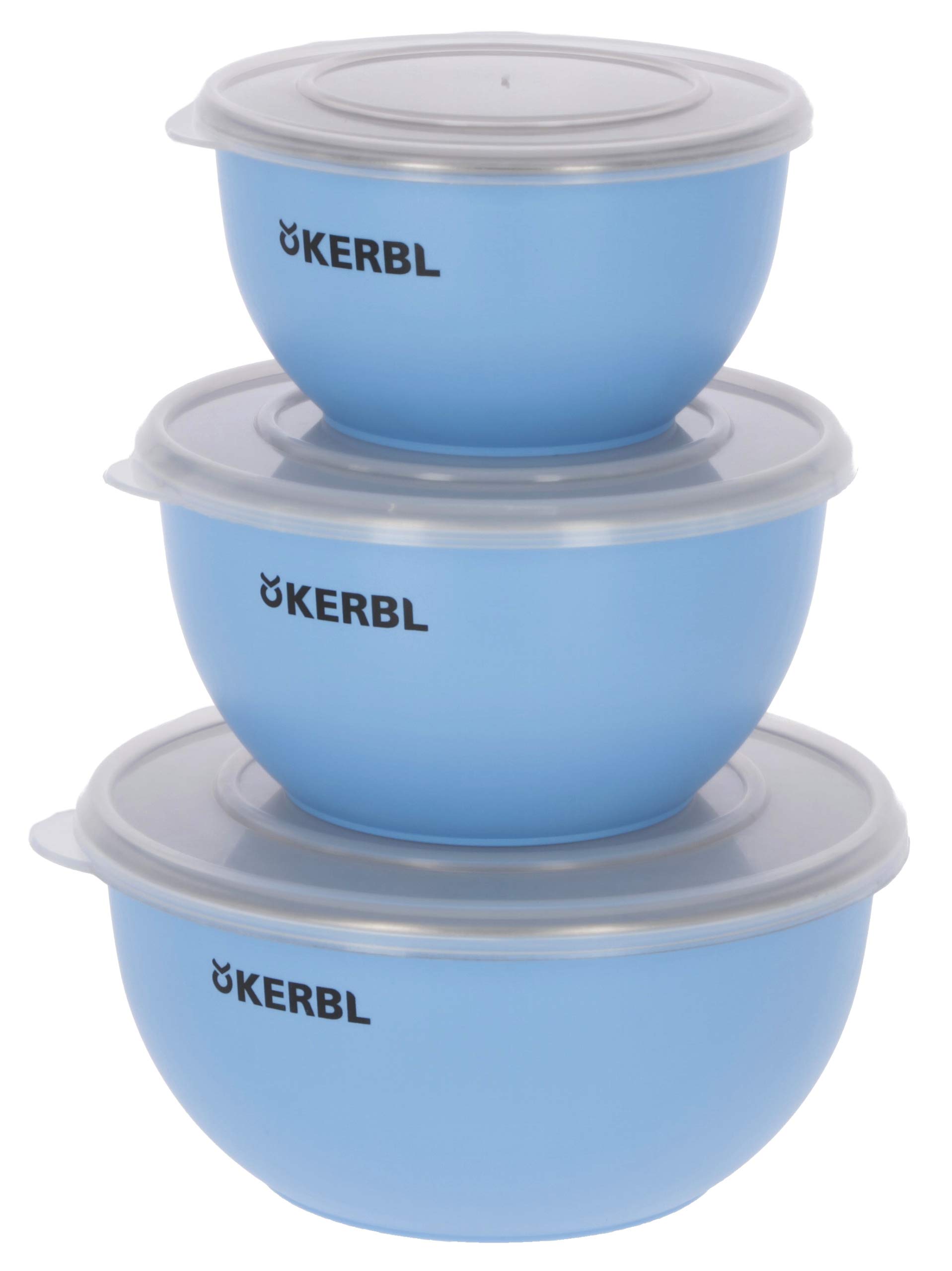 Kerbl Pet Maxi-Pet 80528 Stainless Steel Bowl Set with Lid 550 ml / 900 ml / 1200 ml Blue