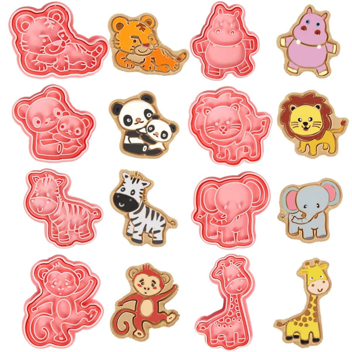 8 pieces forest animals cookie cutters, animal biscuit cutters, cookie cutters for children, fondant cookie cutters, cookie cutters, cookie baking mould, children's baking kitchen accessories
