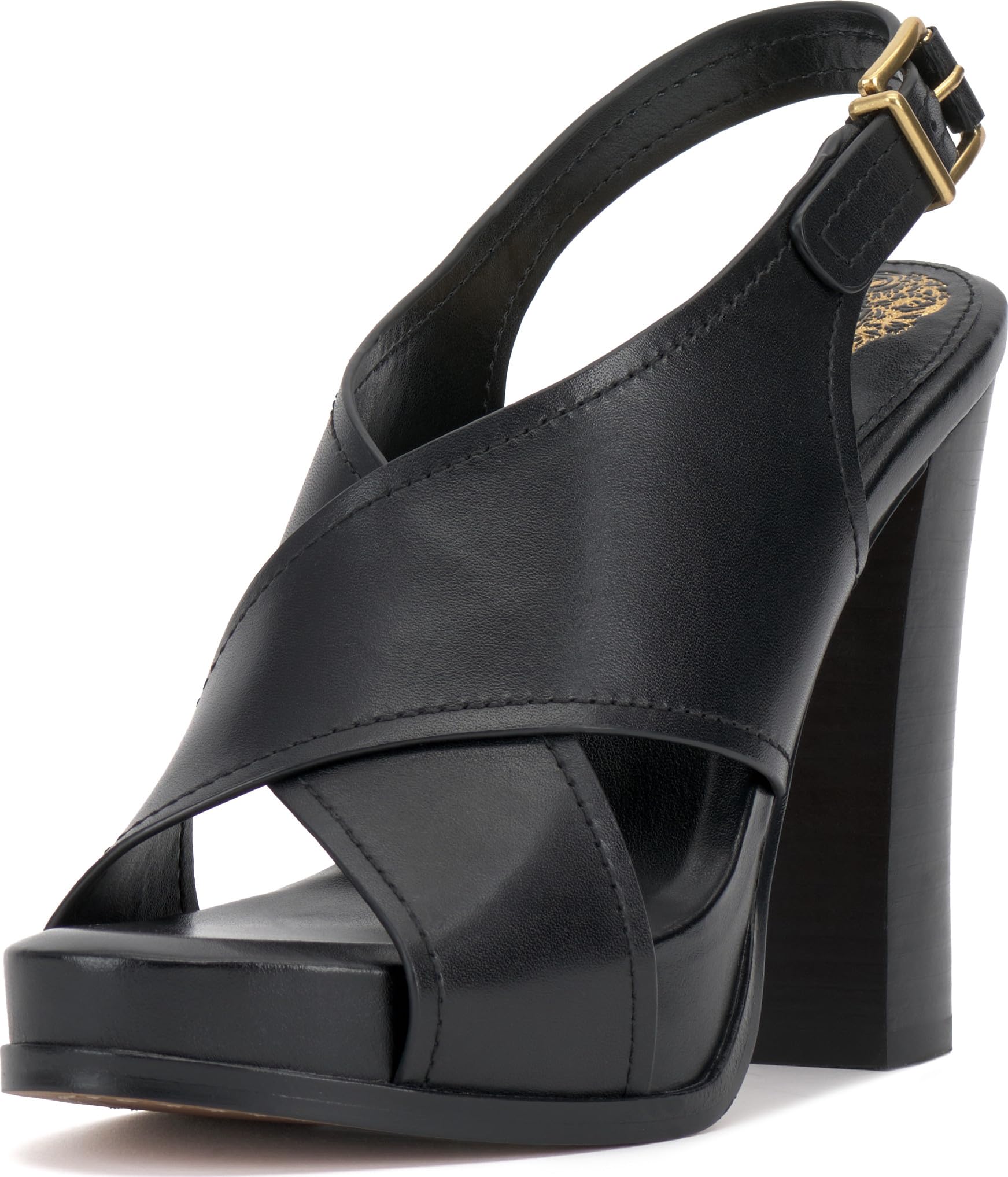 Vince Camuto Women’s Chlea Heeled Sandal, Black, 9