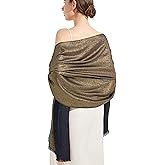 Sparkling Metallic Pashmina Shawl Wraps Scarf for Evening Party Bridal Wedding Formal Dresses