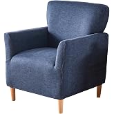 FUANGUI Banquet Armchair Slipcover Chair Covers with Arms | Stretch Club Chair Slipcover Soft Armchair Sofa Covers Anti-Slip Furniture Protector for Dogs Pets Home Living Room Decor