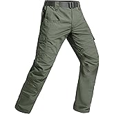 LeapsLion Men's Tactical Pants Water Resistant Ripstop Cargo Pants Outdoor Lightweight EDC Hiking Work Construction Pants
