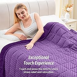 Wemore Minky Dot Weighted Blanket for Adults Queen