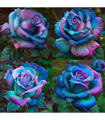 Gbrand 30-Piece Rainbow Rose Seeds for Perennial Garden
