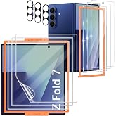 9 Pack for Samsung Galaxy Z Fold 7 Screen Protector, Easy Installation | 3 Pack Inside Soft Film + 3 Pack Front Tempered Glas