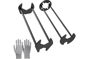 AXEFUN Multifunctional Sink Wrench Set, 2-Pack Basin and Faucet Wrench Tool with Four-Jaw Hex Head, 7-in-1 Plumbing Wrench for Kitchen & Bathroom Fixtures