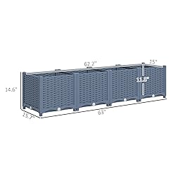 Outsunny 5 x 1 x 1 ft Raised Garden Bed, Indoor