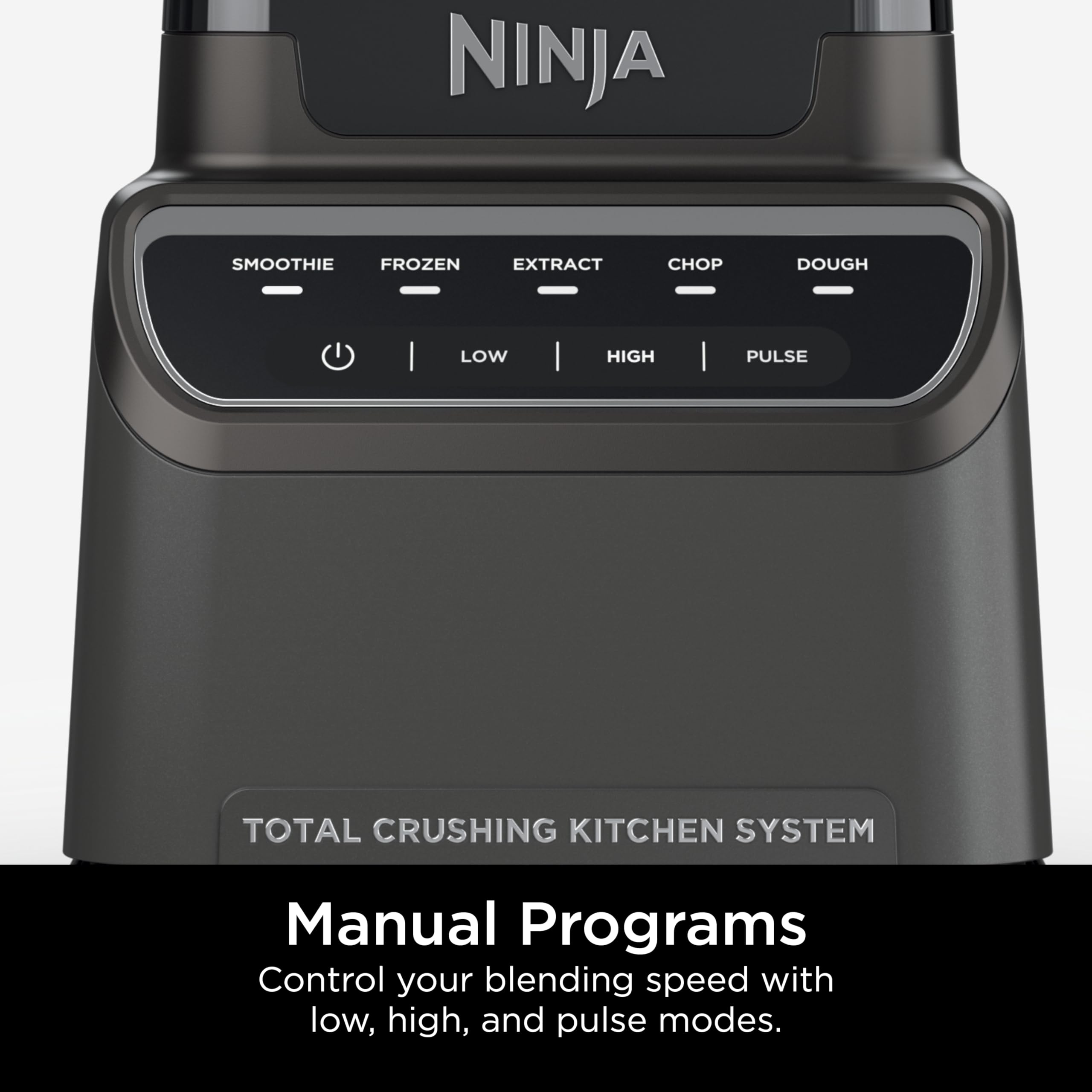 Ninja Blender, Kitchen System for-Smoothie, Frozen, Extract, Chop & Dough, Pitcher, 8-cup Food Processor Bowl, Smoothie Cup, Ninja Total Crushing, 1200 Watt, BPA Free, Dark Grey, BR601AMZ