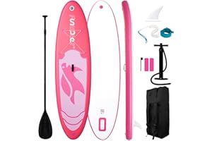 FunWater Inflatable Stand Up Paddle Board 10'/10'6"/11'/11'6" Paddle Board for Adults & Youth, Paddleboards Inflatable with Premium SUP Accessories, Wide Stable, Non-Slip Comfort Deck
