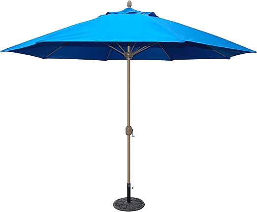 Amazon Com Tropishade 11 Sunbrella Patio Umbrella With Royal Blue Cover Garden Outdoor