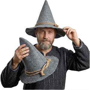 GNAYOAHLI Wizard Hat - Witch Hat, Halloween Wizard Costume Accessory for Cosplay, Fancy Dress Party