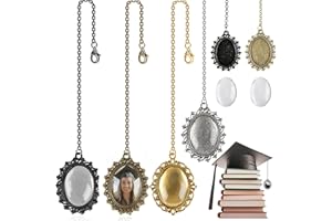 FOIMAS 4 Pcs Graduation Cap Photo Charm,Personalized Photo Charm Memory Charm for Cap and Gown Ceremony Picture Decorations