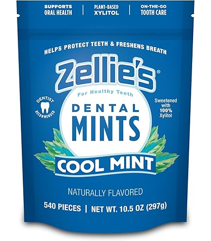 Zellie's | 100% Xylitol Spearmint Breath Mints | No Aspartame