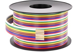 SUZCO 100Ft Enough 16AWG CCA【2-Brown-Wires】 6 Color-Coded 6-Way 7-Wire Bonded Trailer RV Camper Towing Hitch Wiriing Spool, 7-Flat Wishbone SAE J1128 for All Basic Wire Trailers