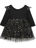 Toddler Baby Girl Dress Ruffle Sleeves Cotton Top Stars Mesh Tulle Skirt Princess Party Dress