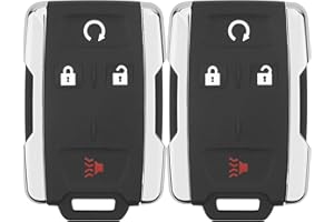 Vurkcy Key Fob Replacement for 2014-2020 Chevy Silverado 1500 2500 3500/15-21 Colorado/ 2015-2021 GMC Canyon/ 14-20 Sierra Car Keyless Entry Remote Control, M3N-32337100, 4 btn, 2Pcs