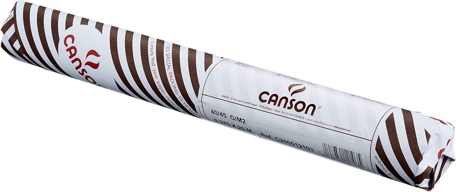 Canson 12103 Sketching Paper Roll 20x0.375 m 40/45 g Transparent, 0.375x20 m
