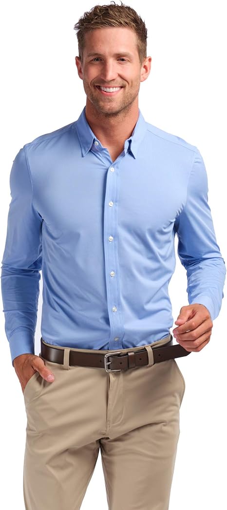 athletic slim fit dress shirt