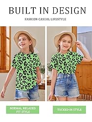 Girls Short Sleeve T Shirts Kids Summer Tops