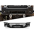 DV8 Offroad Centric Front Bumper for 2024 Toyota Land Cruiser | Center Mount Design | Heavy-Duty Winch Mount | (1) 20" Single Row Light Bar Mount | Pair of D-Ring Mounts | Powder Coated Black | Steel