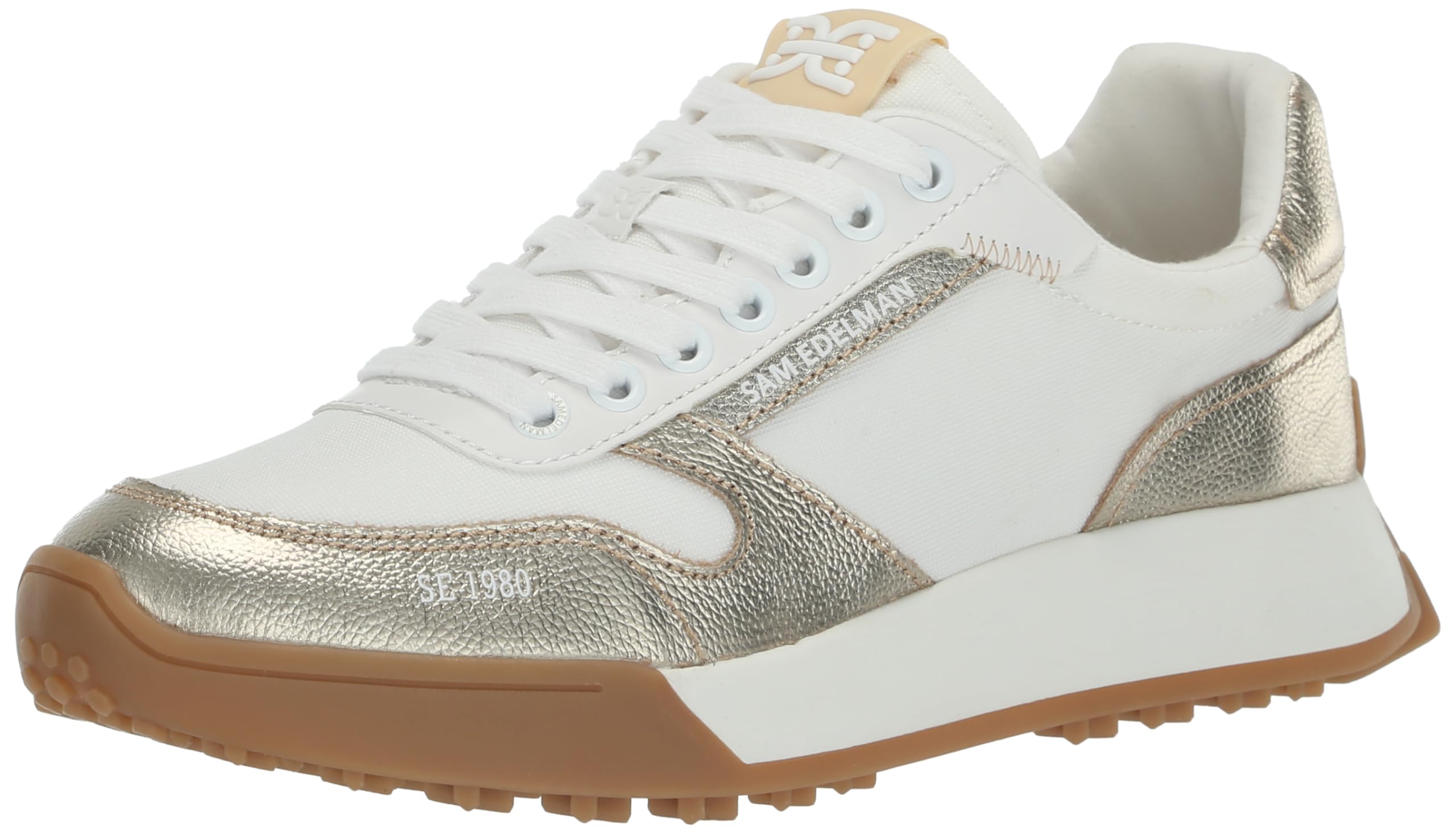 Photo 1 of Sam Edelman Layla Sneaker Off White/Molten Gold 12 Medium