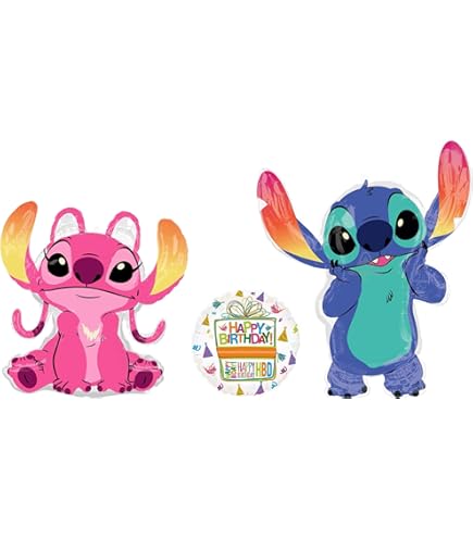 Stitch & Angel Supersize Standing Foil Balloon 73x103cm | Once
