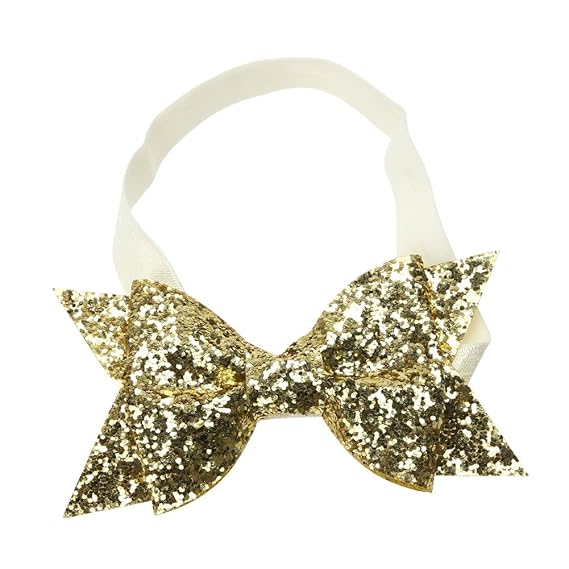 baby girl gold bow headband