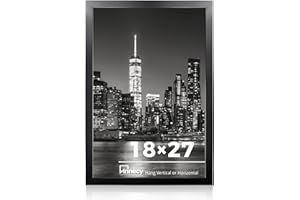 Annecy 18x27 Picture Frame Black（1 Pack）, 18 x 27 Picture Frame for Wall Decoration, Classic Black Minimalist Style Suitable for Decorating Houses, Offices, Hotels