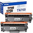 [with CHIP] TN760 Toner Cartridge Replacement for TN 760 TN-760 TN730 Toner Compatible with DCP-L2550DW MFC-L2710DW HL-L2370D
