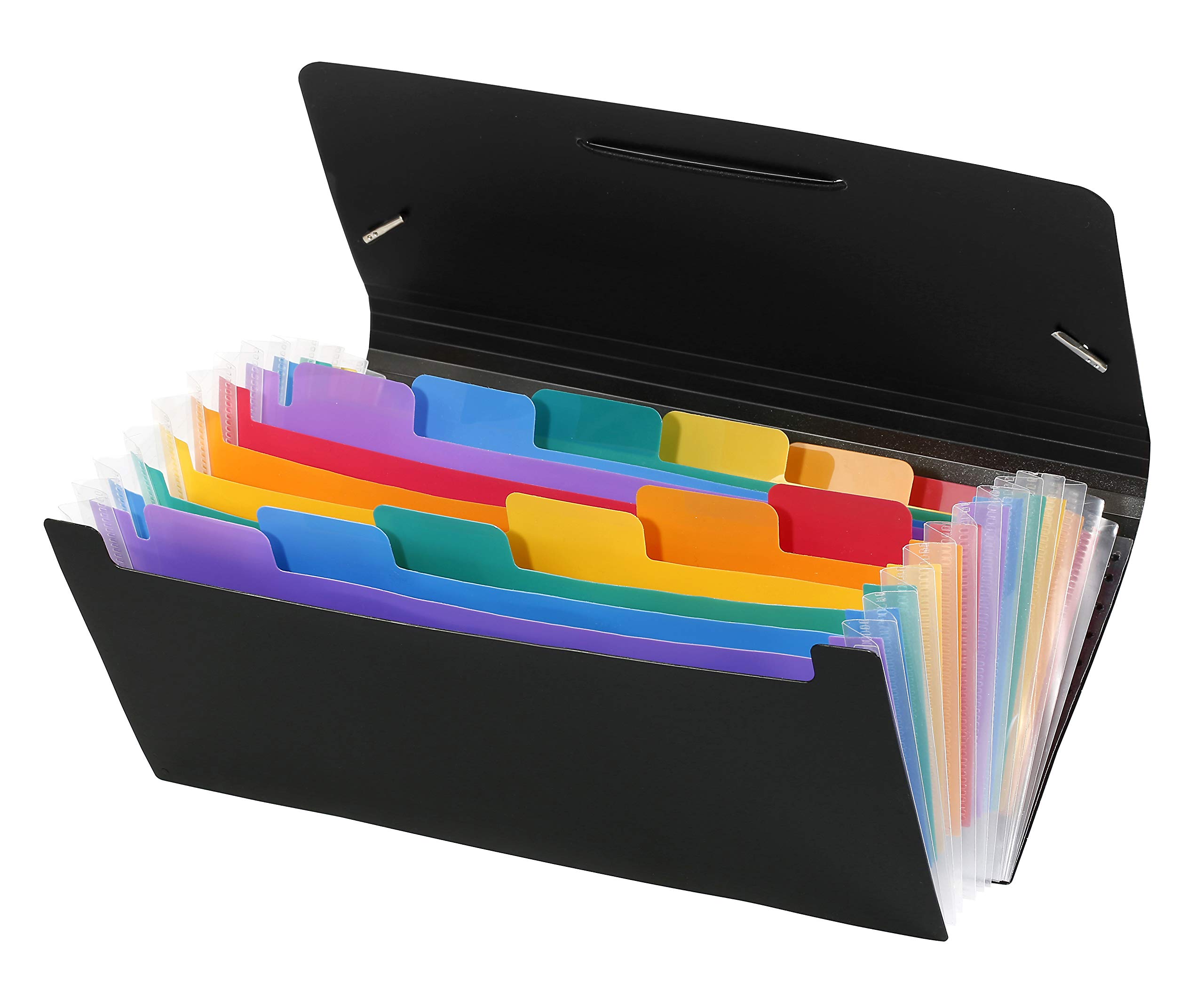 Viquel 110887 12 Positions Rainbow Class Expanding Document Folder, 26 x 13 cm