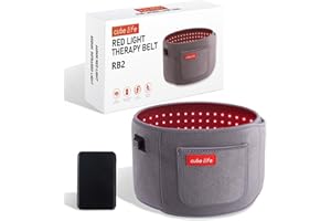 CUBE LIFE Red Light Therapy Belt, Infrared Light Therapy Device with 5000mAh Power Controller for Back Body Waist Muscle Pain Relief, Wearable Near Infrared Light Wrap with Pulse for Men Women Gift