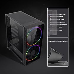 Gaming Case Mid-Tower with Tempered Glass Side