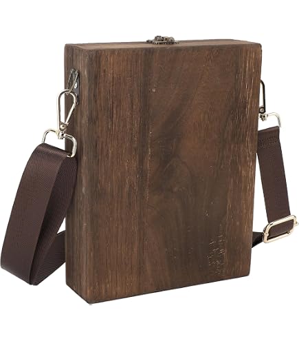 Lainiaoly Boîte Messager En Bois Pour Écrivains - Rangement Outils Artiste A5 Portable Marron