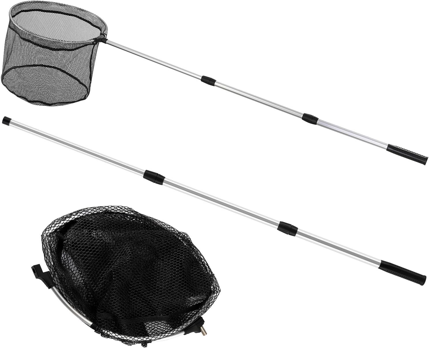Magreel Fishing Net Foldable Collapsible Extensible Fishing Landing Net for Bird Fish Catch Release Lightweight Portable Aluminum Alloy Frame