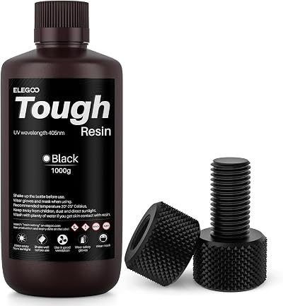 ELEGOO Tough Resin 1000g Black for MSLA 3D Printers High Impact Resistance