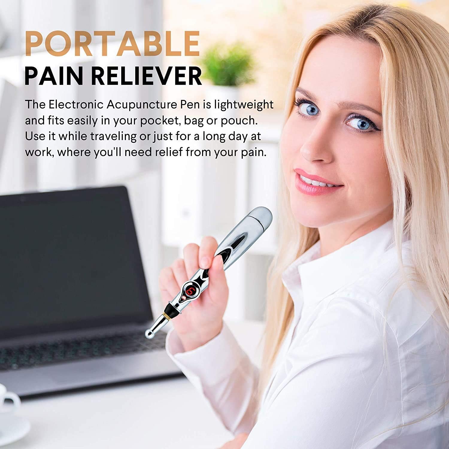 5-in-1 Acupuncture Pen, Migaven Electronic Acupuncture Meridian Therapy Machine Energy Pens Massager Relief Pain Tools with 5 Massage Heads 9 Levels: Health & Personal Care