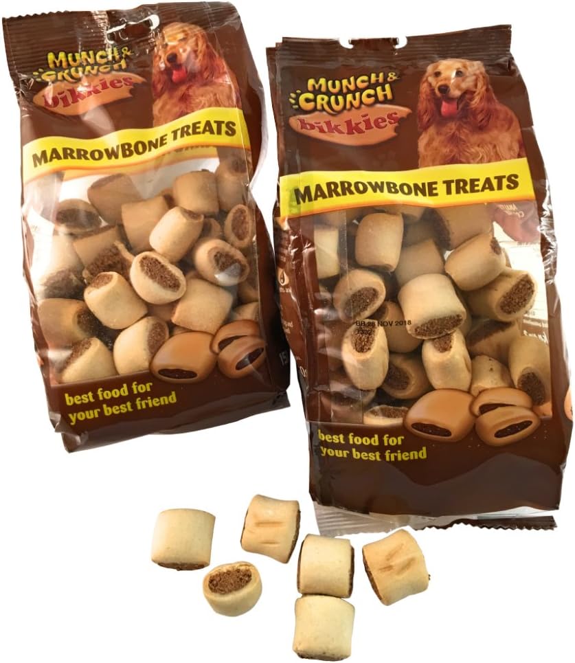 Kerhoot Marrowbone Rolls Dog Treats - Two 350g Bags of Crunchy Biscuit Meaty Bites. Plus FREE Guide To Happy & Healthy Dogs Booklet.