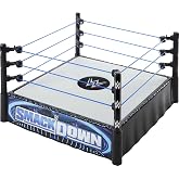 WWE Superstar Ring (14-in) with Spring-Loaded Mat &amp; Real Flex Ropes for Action Figures; Gift for Ages 6 Years Old &amp; Up