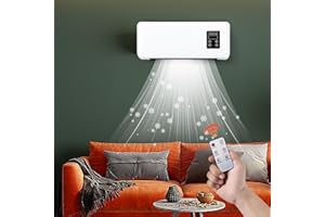 GENERIC Ductless Air Conditioner, Wall Mounted Air Conditioner with Remote Control & Timer, Portable Air Conditioners, Mini Split AC/Heating System, Air Cooling Heating Fan for Bedroom Living Room (A)