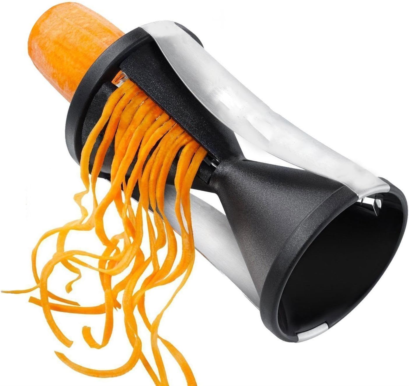 Henglian Manual Spiral Slicer Spiralizer Complete Bundle - Best Vegetable Cutter - Zucchini Pasta Noodle Spaghetti Maker (Black)