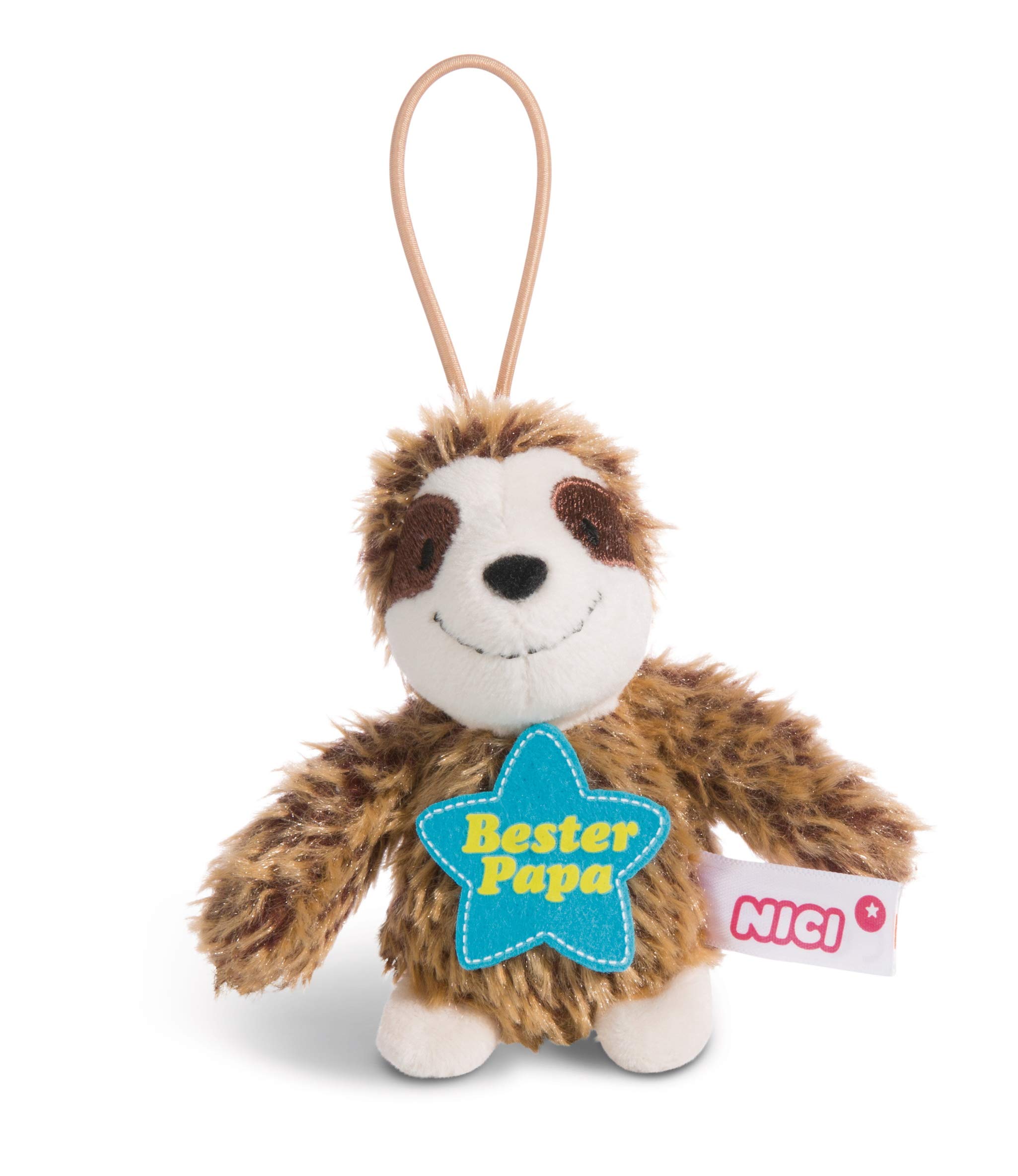 NICI 44851 Sloth Pendant with Saying Bester Papa 8 cm with Loop, Brown