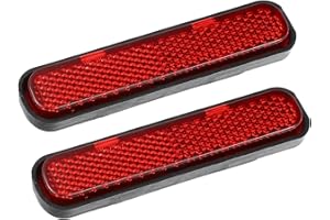 Hihaha Front Lower Fork Reflector Sticker Rear Saddlebag Reflective Cover Universal Oval Red 2 Pcs Durable Material