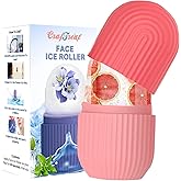CrafTreat Ice Roller for Face, Eyes & Neck – Reusable Silicone Ice Mold for De-Puffing, Skin Care & Facial Massage (Pink)