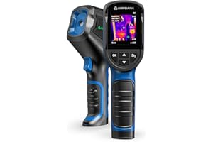 AMPBANK H128 Handheld Thermal Camera, 240 x 240 TISR Resolution, 24h Battery Life Thermal Imaging Camera, 25 Hz Infrared Camera with Temperature Alarm, -4℉~ 842℉ Temp Range, IP65 Protection Level- Blue