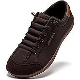 HOBIBEAR Leather Barefoot Shoes Lightweight Wide Toe Box Zero Drop Slip-on Shoes for Women