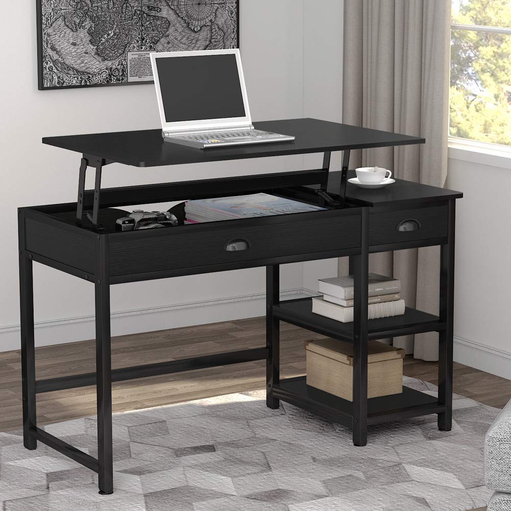Buy Tribesigns Modern Lift Top Computer Desk with Drawers, 47 inch