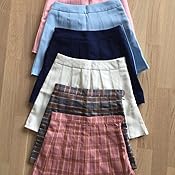 Minetom Karo-Minirock Mit Fliege - Hohe Taille, Faltenrock, Für Damen & Mädchen