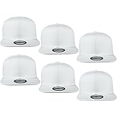 Gelante Plain Blank Flat Brim Adjustable Snapback Baseball Caps LOT 6 Pack